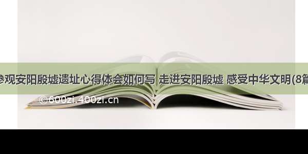 参观安阳殷墟遗址心得体会如何写 走进安阳殷墟 感受中华文明(8篇)