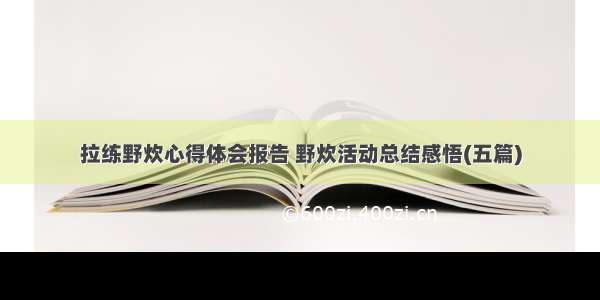 拉练野炊心得体会报告 野炊活动总结感悟(五篇)