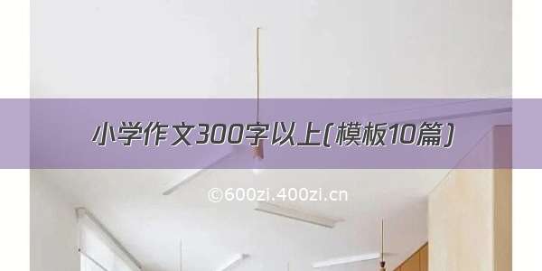 小学作文300字以上(模板10篇)