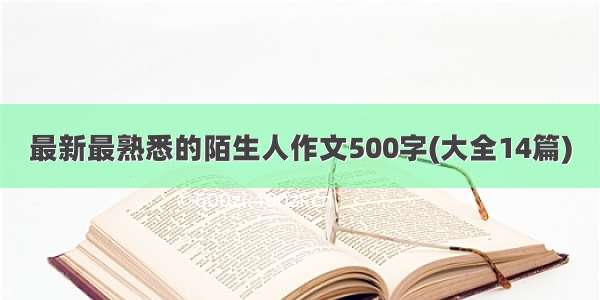 最新最熟悉的陌生人作文500字(大全14篇)