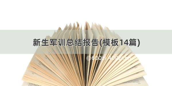 新生军训总结报告(模板14篇)