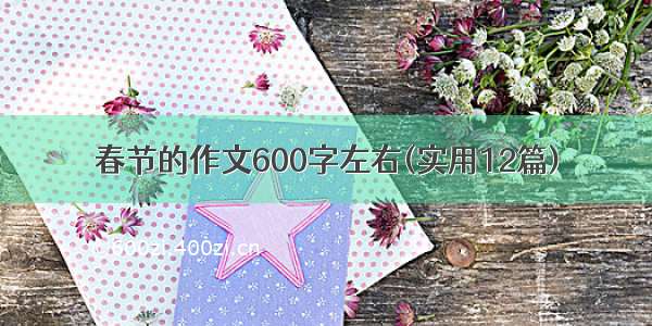 春节的作文600字左右(实用12篇)