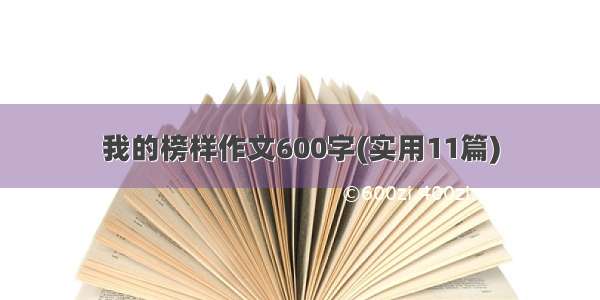 我的榜样作文600字(实用11篇)