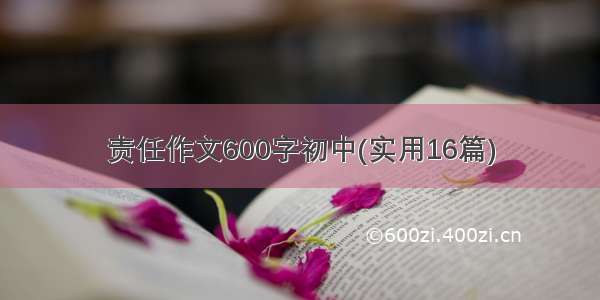 责任作文600字初中(实用16篇)