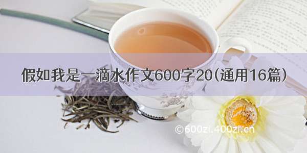 假如我是一滴水作文600字20(通用16篇)