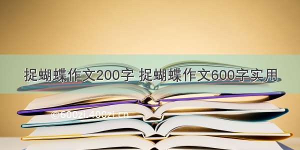 捉蝴蝶作文200字 捉蝴蝶作文600字实用