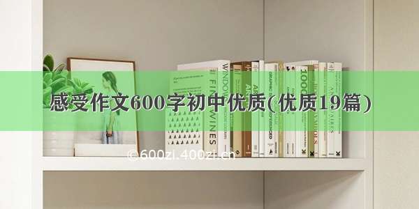 感受作文600字初中优质(优质19篇)