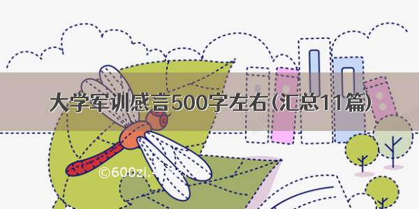 大学军训感言500字左右(汇总11篇)