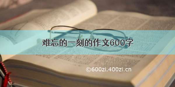 难忘的一刻的作文600字