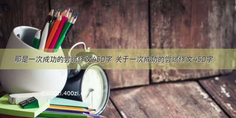 那是一次成功的尝试作文450字 关于一次成功的尝试作文450字