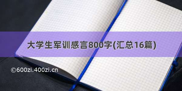 大学生军训感言800字(汇总16篇)