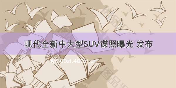 现代全新中大型SUV谍照曝光 发布