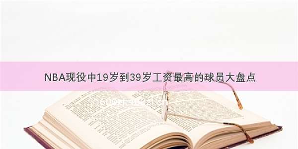 NBA现役中19岁到39岁工资最高的球员大盘点