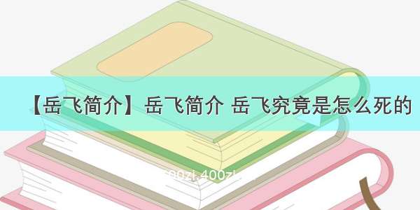 【岳飞简介】岳飞简介 岳飞究竟是怎么死的