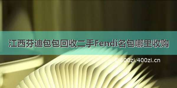 江西芬迪包包回收二手Fendi名包哪里收购