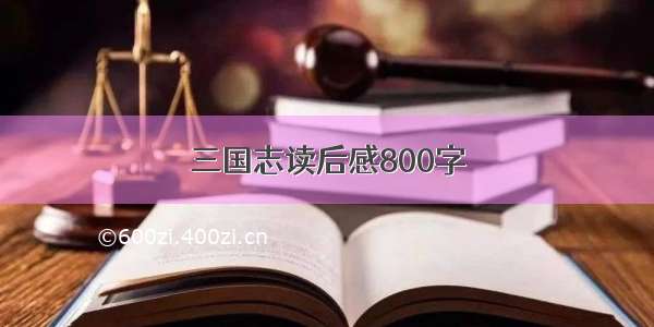 三国志读后感800字