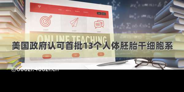 美国政府认可首批13个人体胚胎干细胞系