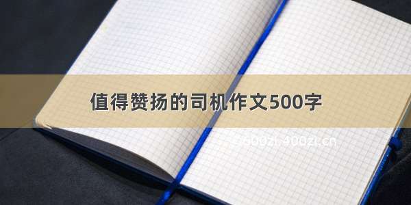 值得赞扬的司机作文500字