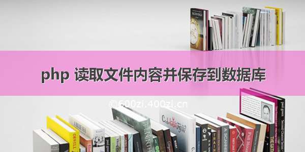 php 读取文件内容并保存到数据库