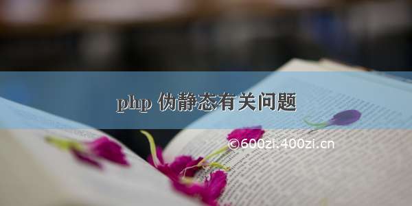 php 伪静态有关问题