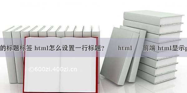 html中的标题标签 html怎么设置一行标题？ – html – 前端 html显示php内容