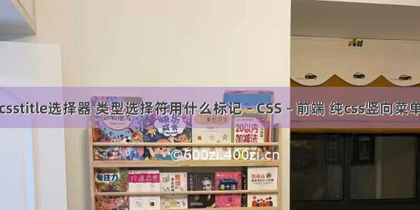 csstitle选择器 类型选择符用什么标记 – CSS – 前端 纯css竖向菜单