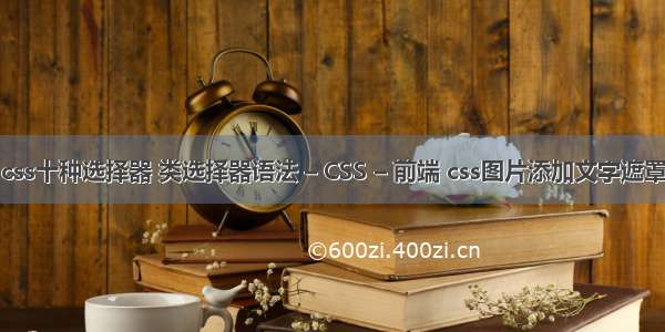 css十种选择器 类选择器语法 – CSS – 前端 css图片添加文字遮罩