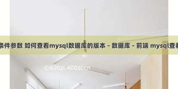 mysql查询条件参数 如何查看mysql数据库的版本 – 数据库 – 前端 mysql查看数据表内容