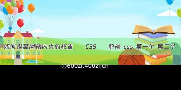 如何提高网站内页的权重 – CSS – 前端 css 第一个 第二个