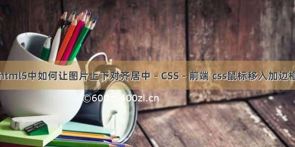 html5中如何让图片上下对齐居中 – CSS – 前端 css鼠标移入加边框