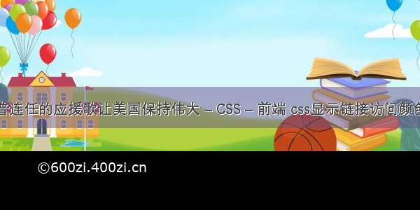 特朗普连任的应援歌让美国保持伟大 – CSS – 前端 css显示链接访问颜色代码