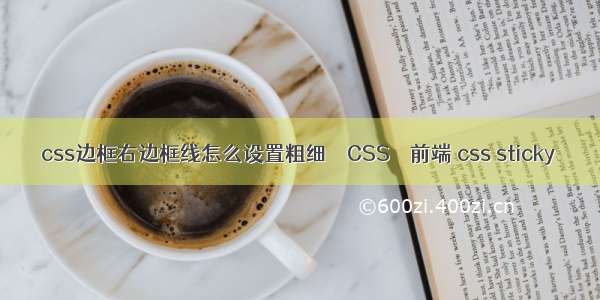 css边框右边框线怎么设置粗细 – CSS – 前端 css sticky