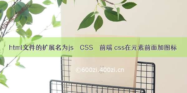 html文件的扩展名为js – CSS – 前端 css在元素前面加图标