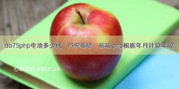 aa75php电池多少伏 – PHP基础 – 前端 php根据年月计算年龄