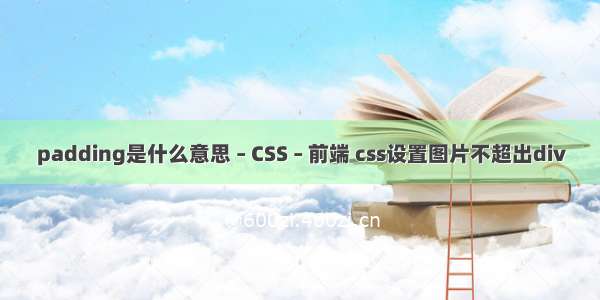 padding是什么意思 – CSS – 前端 css设置图片不超出div