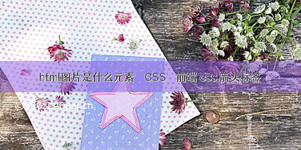 html图片是什么元素 – CSS – 前端 css 箭头标签