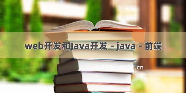 web开发和Java开发 – java – 前端