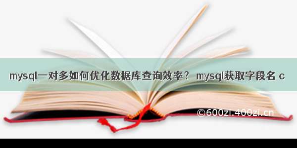 mysql一对多如何优化数据库查询效率？ mysql获取字段名 c