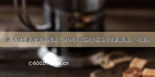 嵌入式C语言学习指南（PDF资料分享 从入门到精通） – 网络