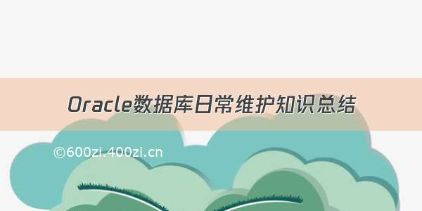 Oracle数据库日常维护知识总结