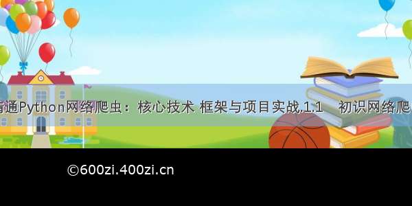 精通Python网络爬虫：核心技术 框架与项目实战.1.1　初识网络爬虫