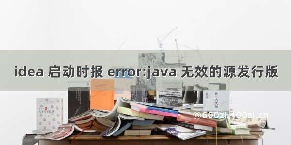 idea 启动时报 error:java 无效的源发行版