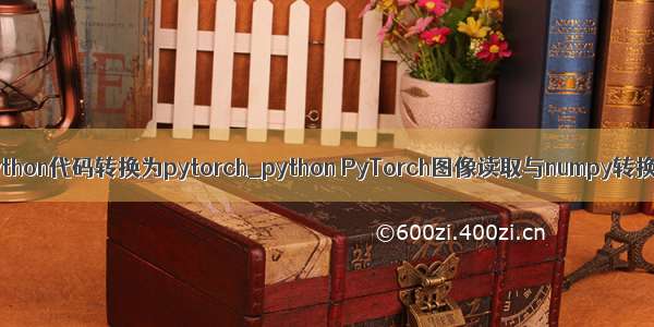 python代码转换为pytorch_python PyTorch图像读取与numpy转换