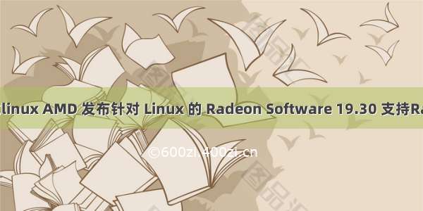 amd支持嵌入式linux AMD 发布针对 Linux 的 Radeon Software 19.30 支持Radeon RX 5700