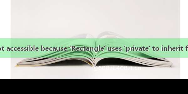 【C++】not accessible because 'Rectangle' uses 'private' to inherit from 'Shape'
