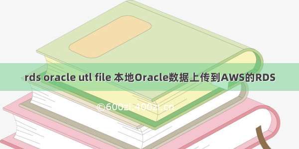 rds oracle utl file 本地Oracle数据上传到AWS的RDS