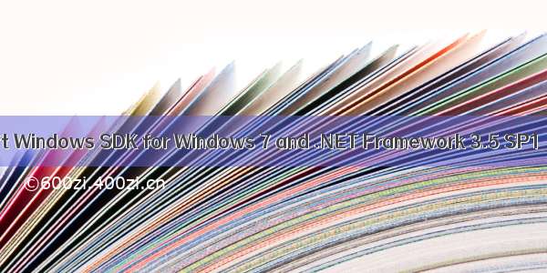 Microsoft Windows SDK for Windows 7 and .NET Framework 3.5 SP1 (ISO)