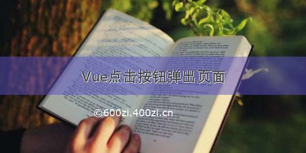 Vue点击按钮弹出页面