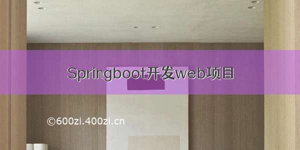 Springboot开发web项目