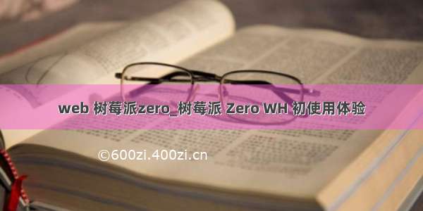 web 树莓派zero_树莓派 Zero WH 初使用体验